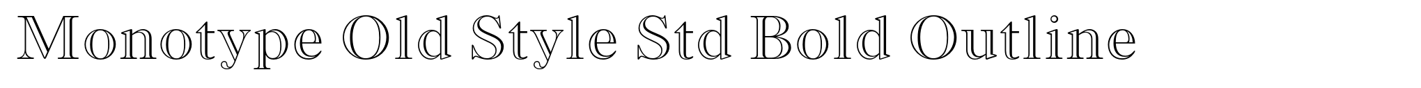 Monotype Old Style Std Bold Outline image